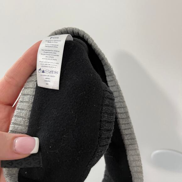 Ivivva Gray Stripe Stripe Fleece Ear Warmer Headband - Picture 2 of 4